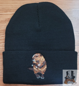 Beanie with beaver embroidery